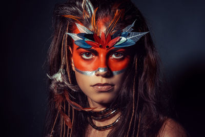 Close-up portrait of young woman