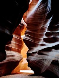 Low angle view of rock formation