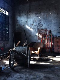 Interior of abandoned building