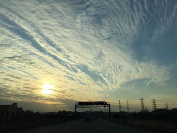 Road at sunset