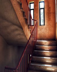 Empty staircase in building