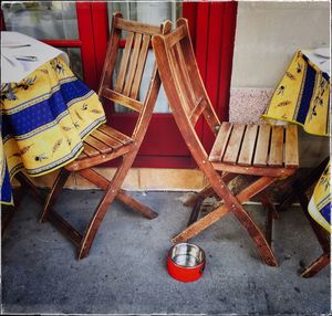 Close-up of objects on table