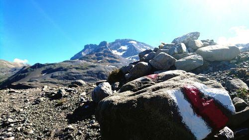 Scenic view of mountain against sky