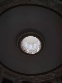 Low angle view of skylight in building