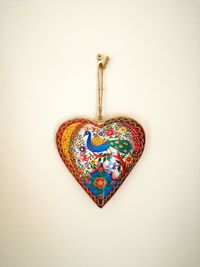 Heart shape decoration on wall