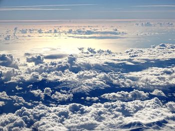 High angle view of clouds in sky