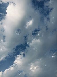 Low angle view of clouds in sky