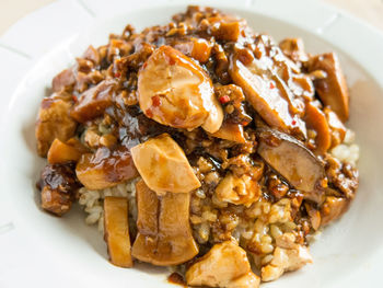 Close-up of food in plate