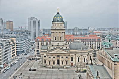 High angle view of cityscape