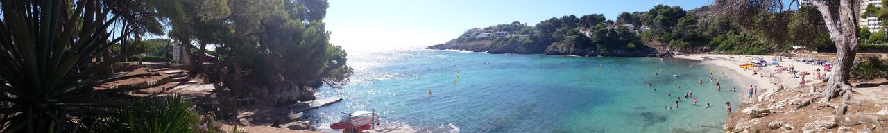 High angle view of calm sea