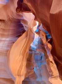 Low angle view of rock formation