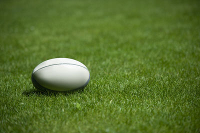 Close-up of ball on field