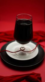 Close-up of drink in glass on table