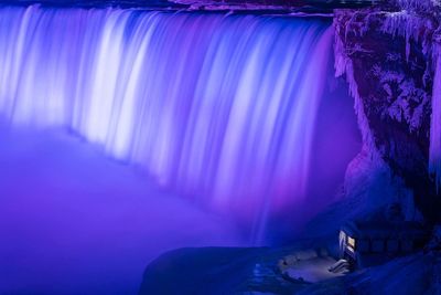 Scenic view of waterfall