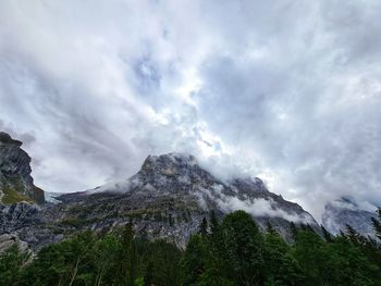 Low angle view of mountain against sky