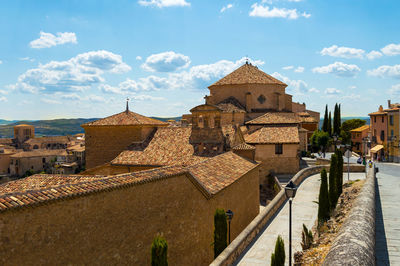 Panoramic view of old building against sky