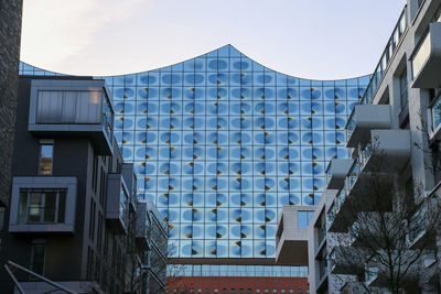 Low angle view of building against clear sky