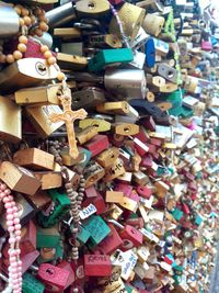 Full frame shot of padlocks