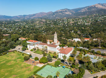 High angle view of townscape