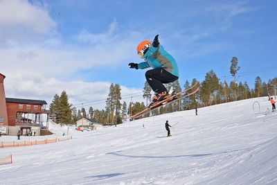 People skiing on snow