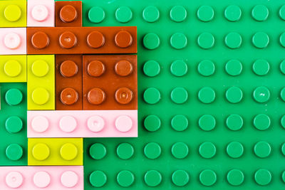 Full frame shot of multi colored plastic toy