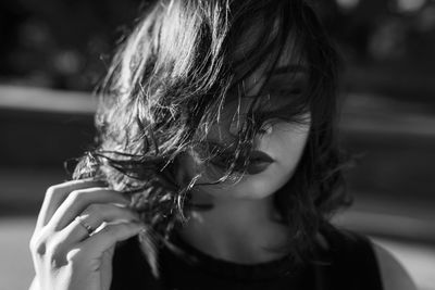 Close-up portrait of a girl