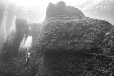 Rock formations in sea