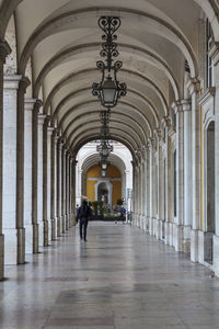 Historical hallway with columns