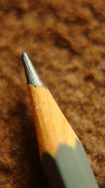 Close-up of wooden table