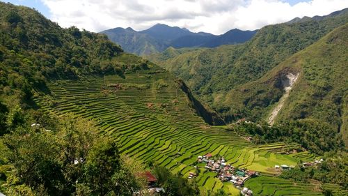 Built structures on countryside landscape