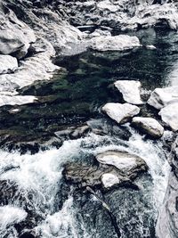 River flowing through rocks