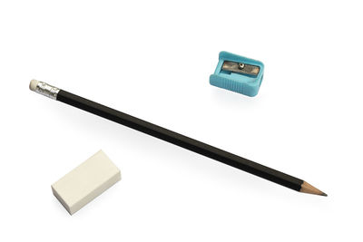 Directly above shot of telephone booth against white background