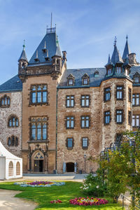 Wernigerode castle is a castle located in the harz mountains above the town of wernigerode