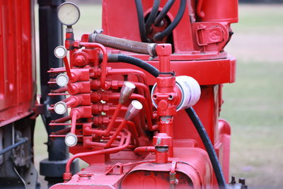 Close-up of machine part