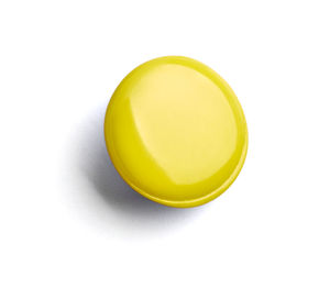 High angle view of yellow against white background
