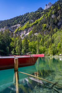 Scenic view of lake against mountain