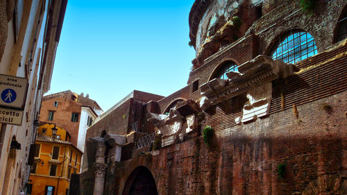 View of historical building against blue sky