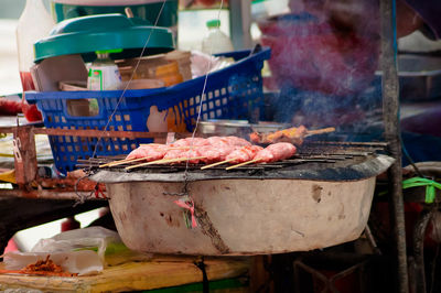 Meat for sale at market