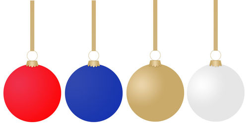 Close-up of clothes hanging on white background