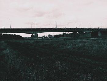 Low angle view of bridge over river