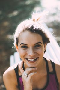 Portrait of smiling young woman