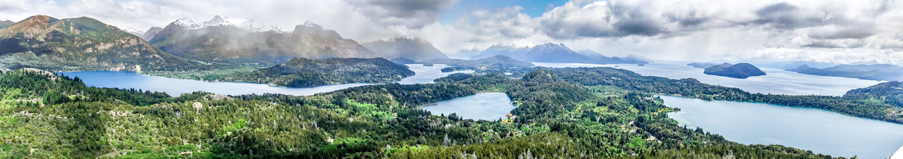 Panoramic view of mountains against sky