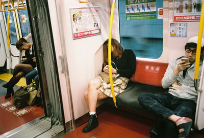 People sitting in train