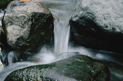 Scenic view of waterfall