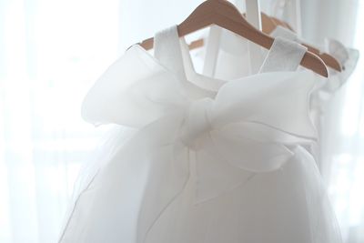 Close-up of white dress