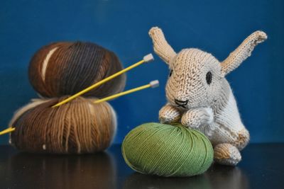 Close-up of stuffed toy on table