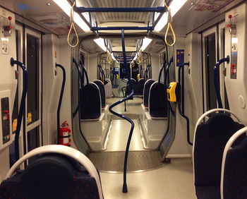 Interior of subway train
