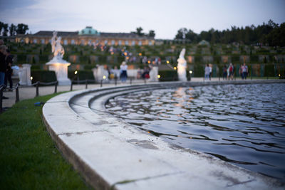 Group of people in front of building