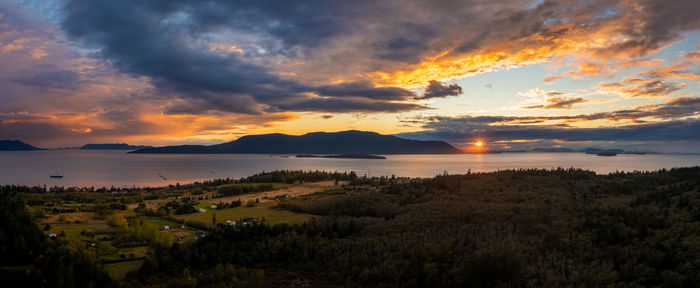 Sunset over orcas island, washington. 