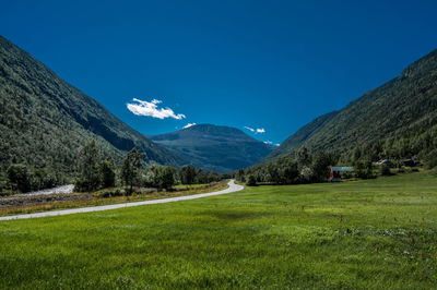 View to mountain gaustatoppen, rjukan, norway